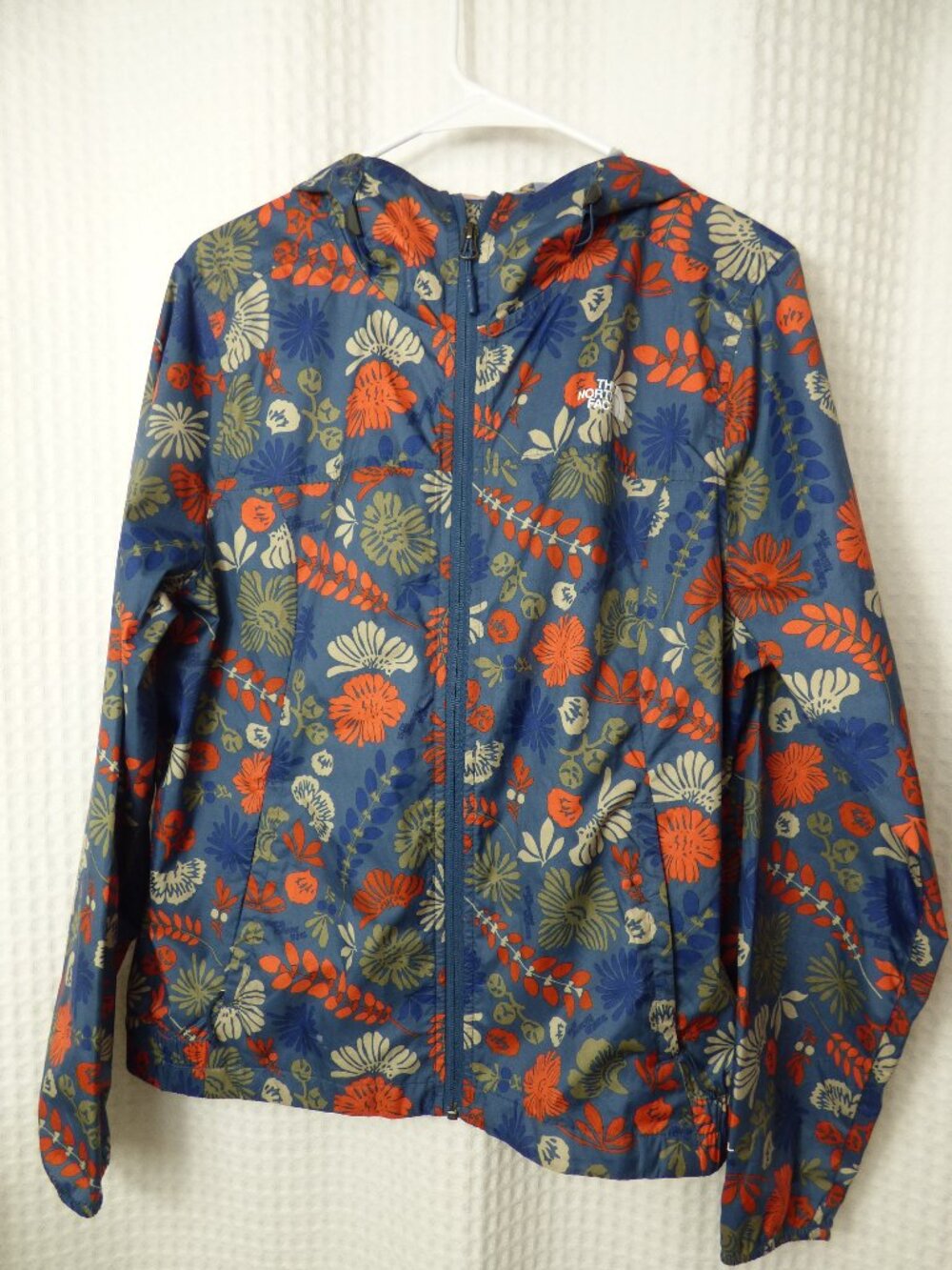 The North Face Floral Print Hooded Windbreaker Jacket, Size Large